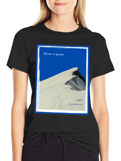 Winter Greece Mountain T-Shirt
