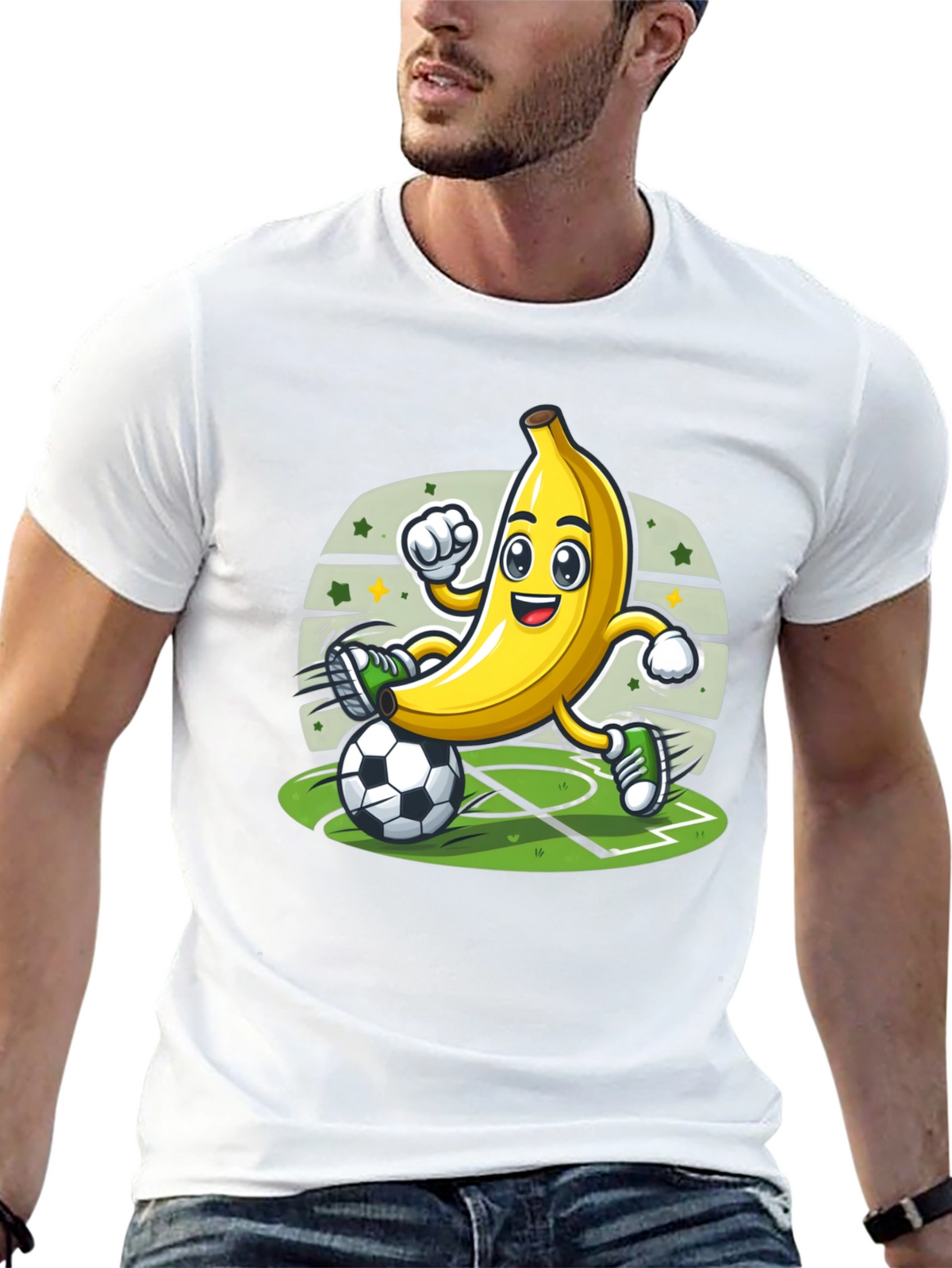 Funny Banana Soccer Player T-Shirt
