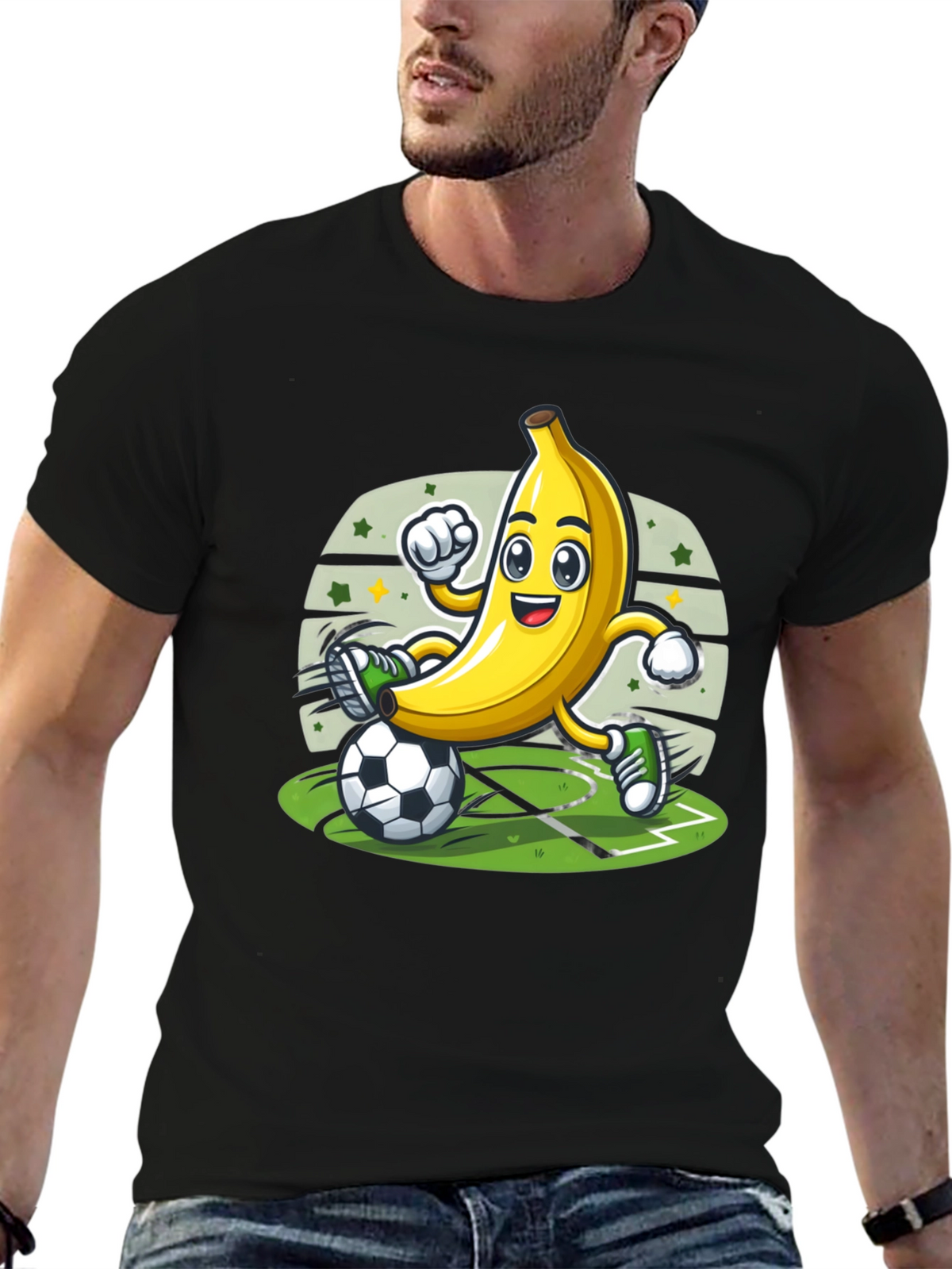 Funny Banana Soccer Player T-Shirt
