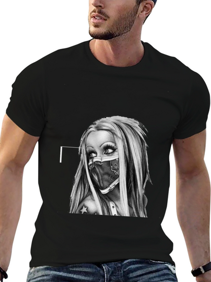 Edgy Graphic Tee - Tattoo Art Style