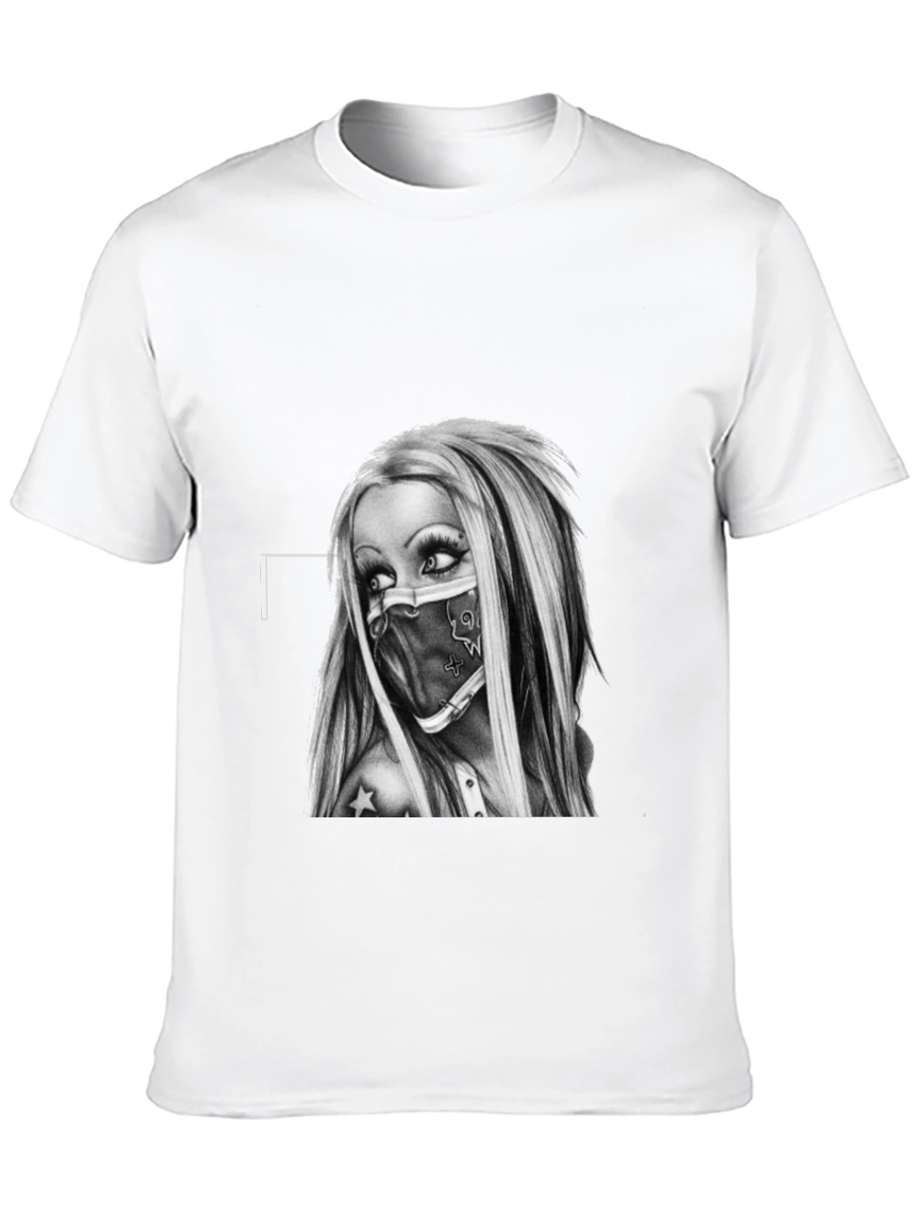 Edgy Graphic Tee - Tattoo Art Style
