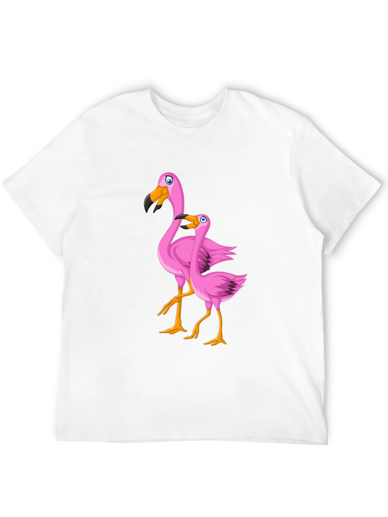 Pink Flamingo Graphic T-Shirt - Black Cotton Tee