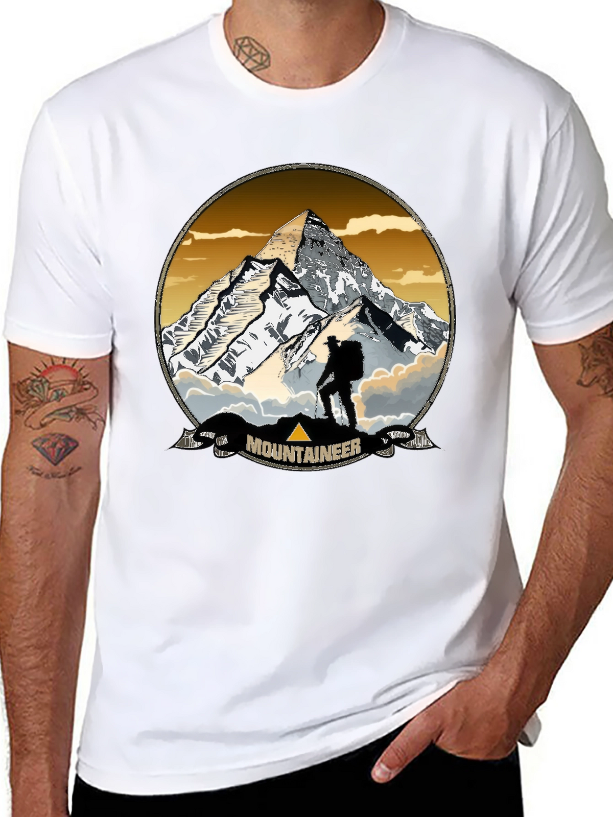 Mountaineer Graphic Print Crew Neck T-Shirt