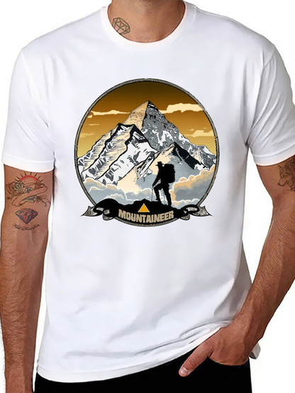 Mountaineer Graphic Print Crew Neck T-Shirt