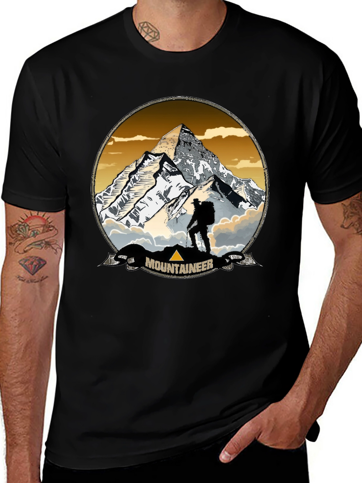 Mountaineer Graphic Print Crew Neck T-Shirt