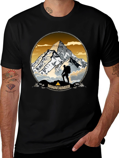 Mountaineer Graphic Print Crew Neck T-Shirt