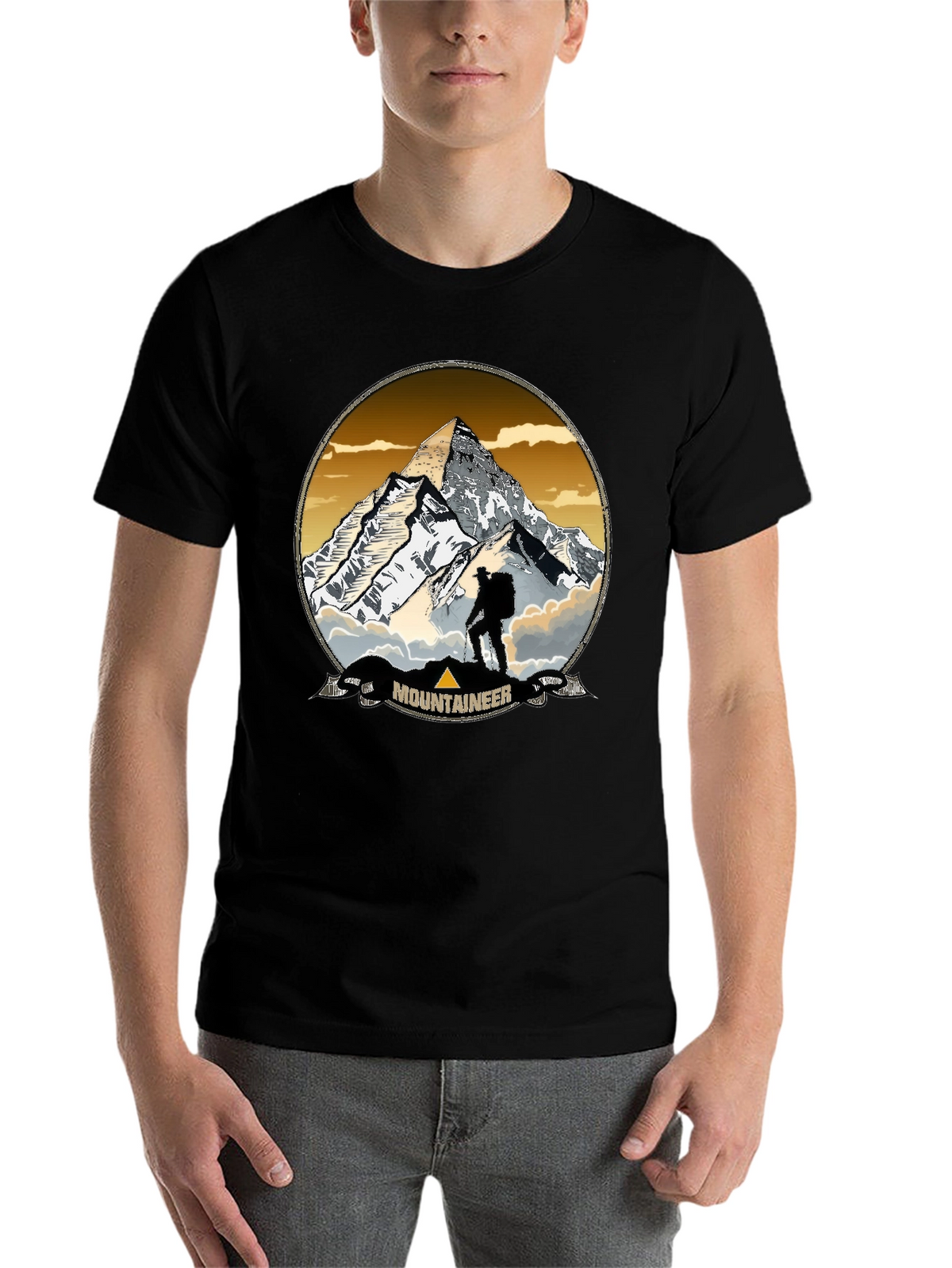 Mountaineer Graphic Print Crew Neck T-Shirt