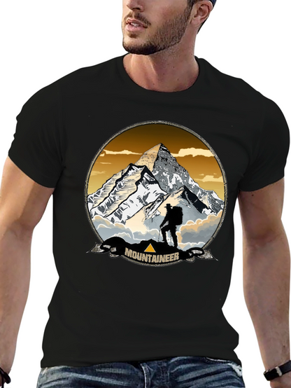 Mountaineer Graphic Print Crew Neck T-Shirt