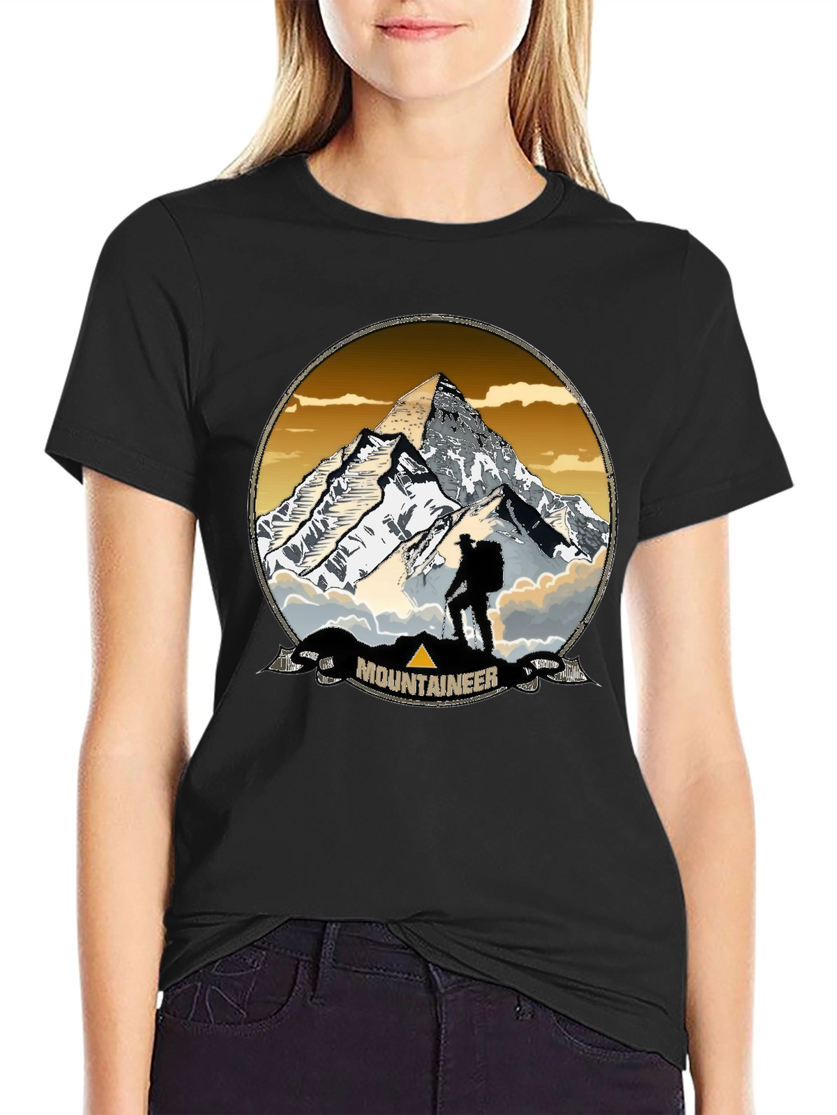 Mountaineer Graphic Print Crew Neck T-Shirt
