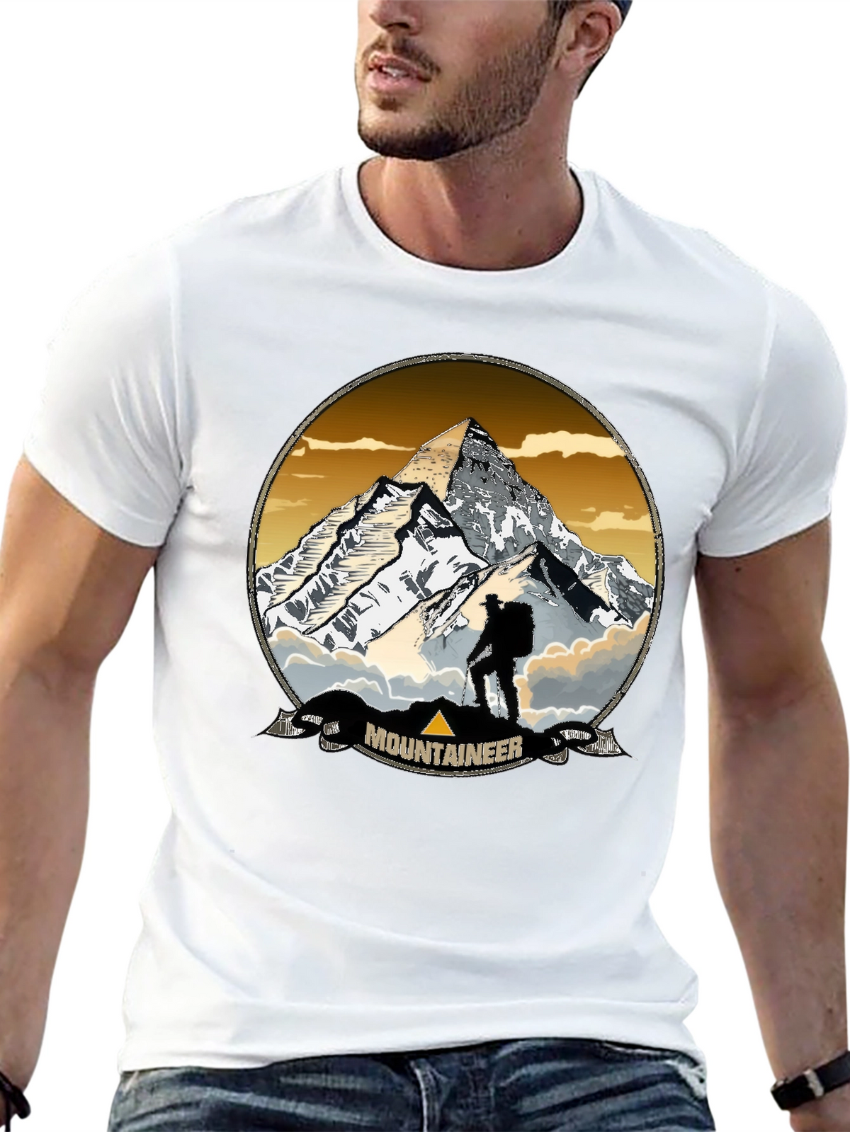 Mountaineer Graphic Print Crew Neck T-Shirt