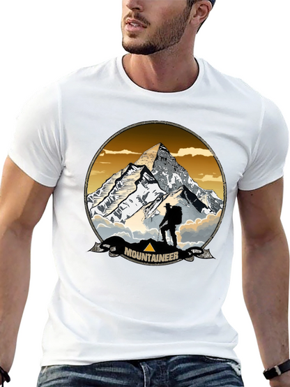 Mountaineer Graphic Print Crew Neck T-Shirt