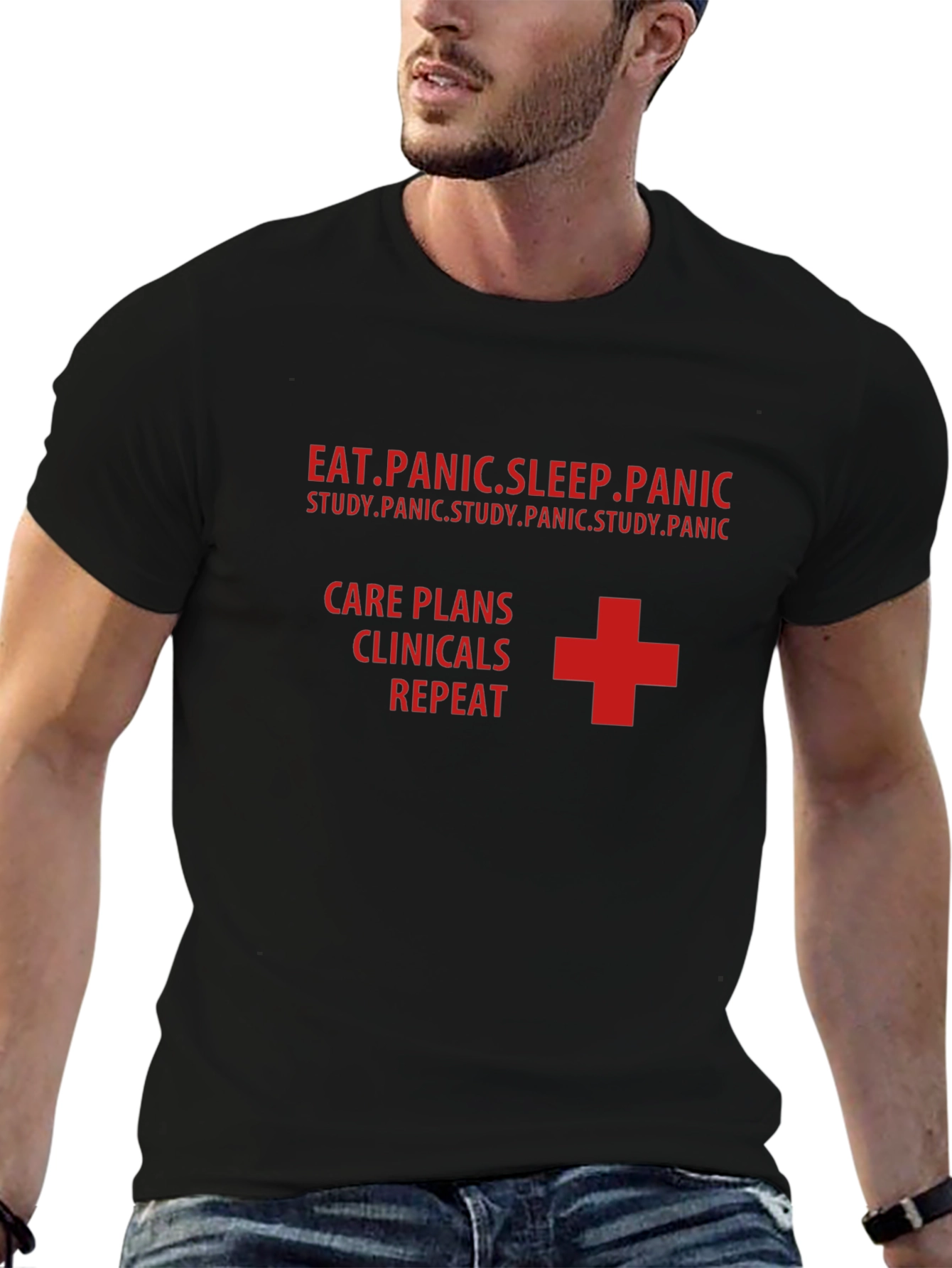Nurse Life T-Shirt - Eat Panic Sleep Repeat