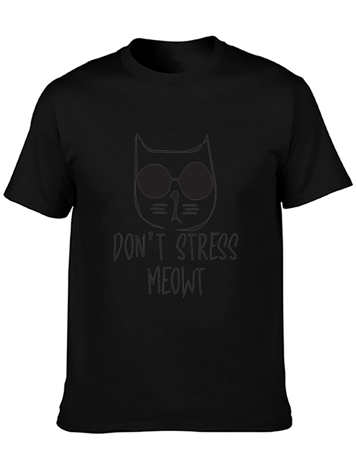 Dont Stress Meowt Black T-Shirt