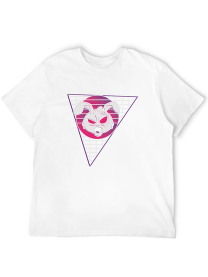 Retro Rabbit Graphic T-Shirt - Black