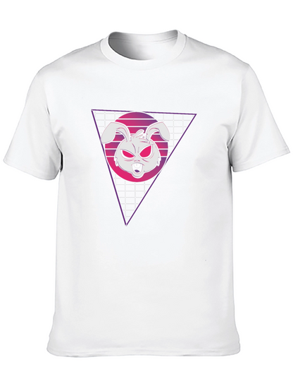 Retro Rabbit Graphic T-Shirt - Black