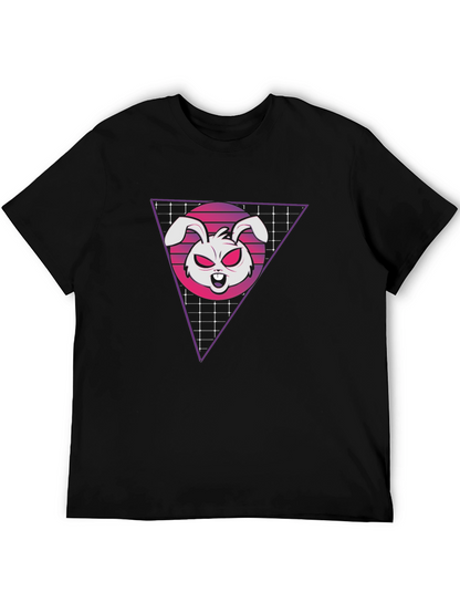 Retro Rabbit Graphic T-Shirt - Black