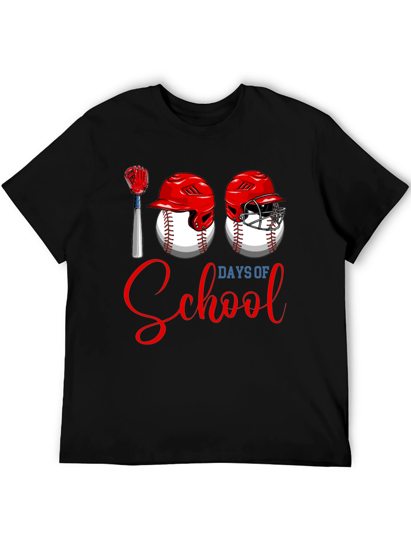 100 Days of School Baseball T-Shirt