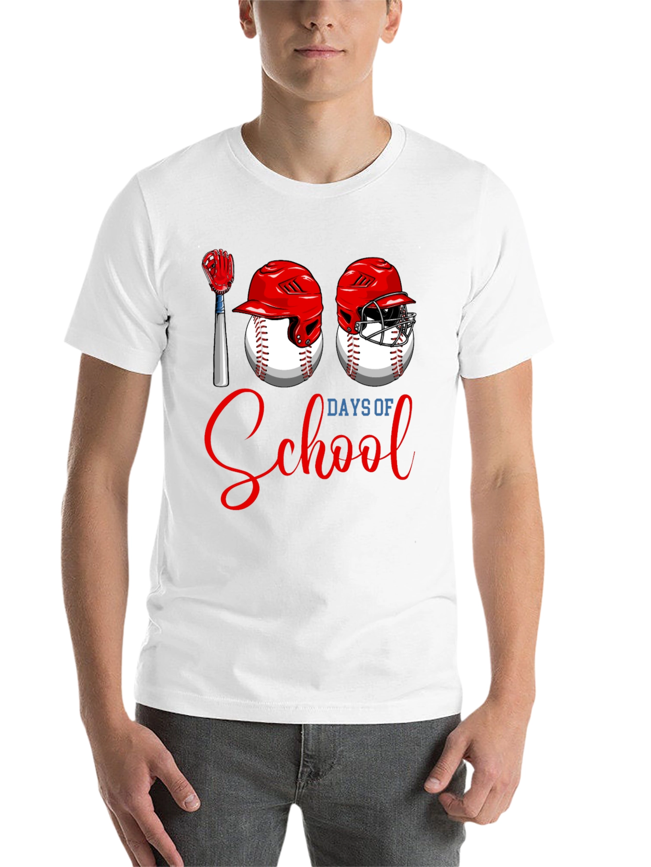 100 Days of School Baseball T-Shirt