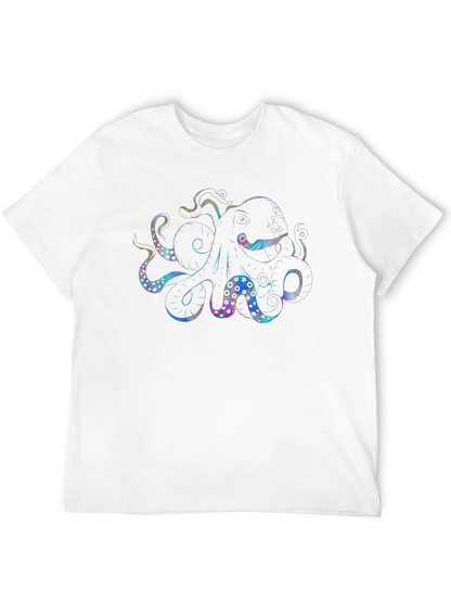 Octopus Graphic Black T-Shirt - Mens Casual Tee