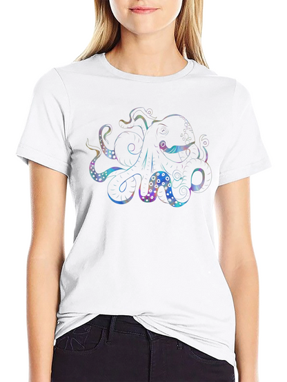 Octopus Graphic Black T-Shirt - Mens Casual Tee