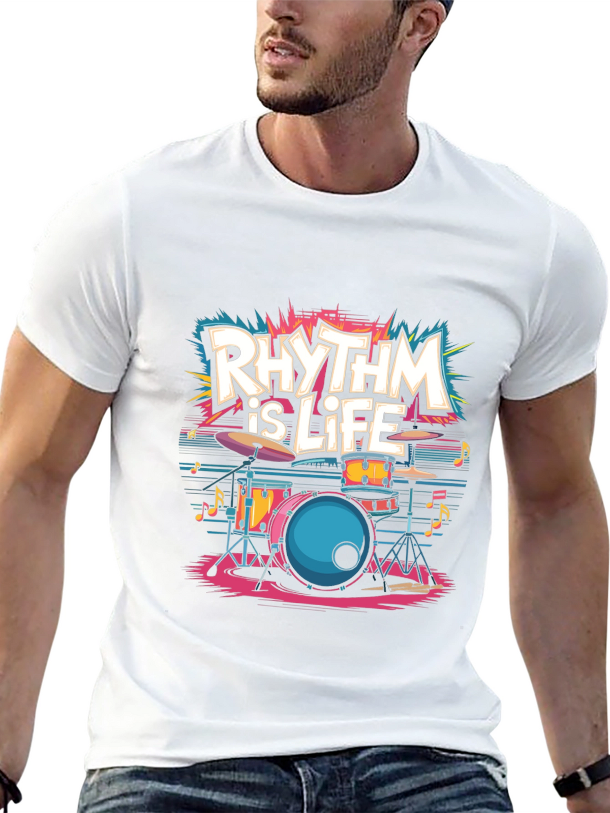 Rhythm is Life T-Shirt - Music Lover Tee