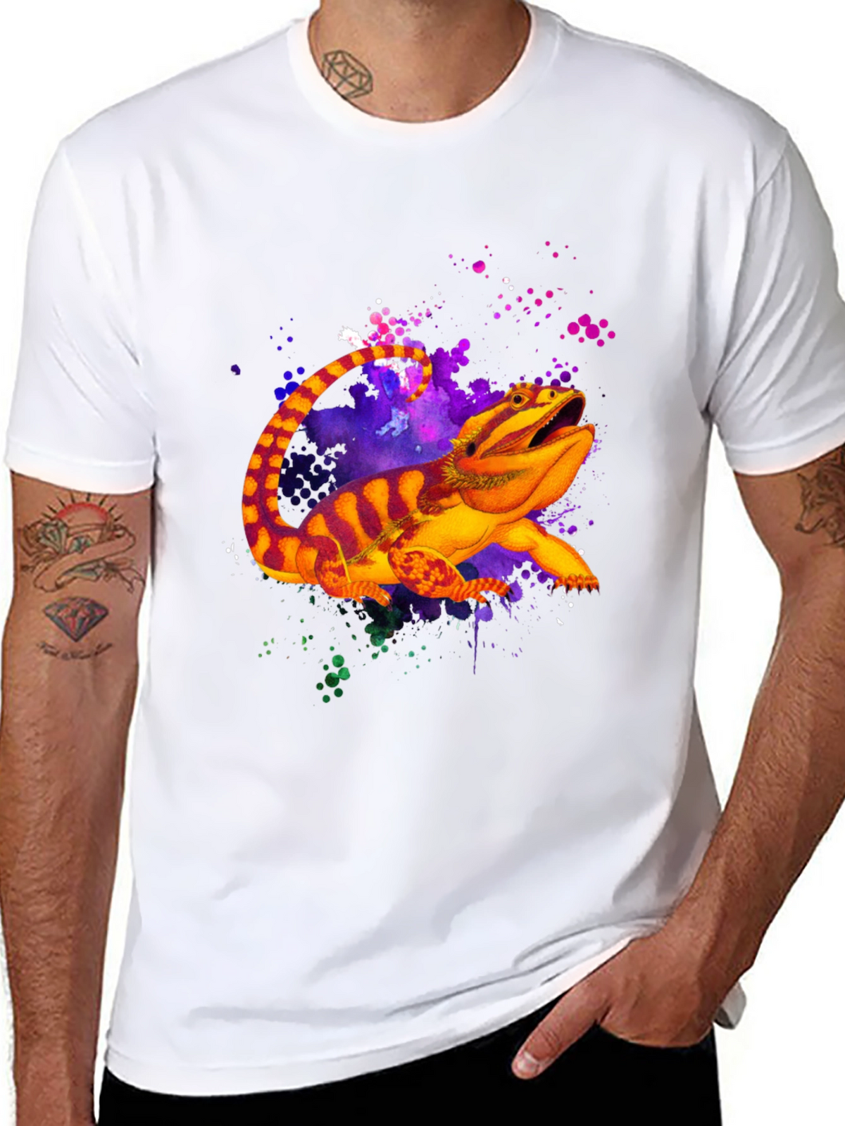 Bearded Dragon Graphic Tee - Black