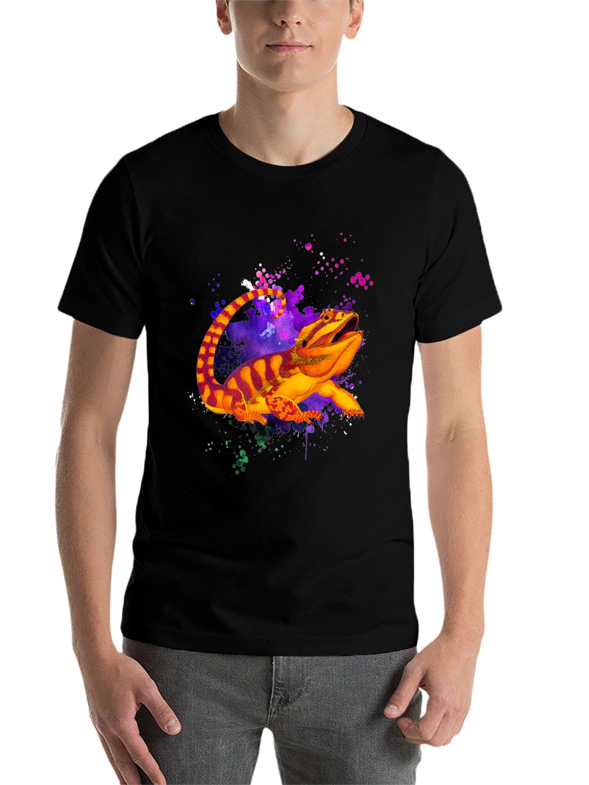 Bearded Dragon Graphic Tee - Black