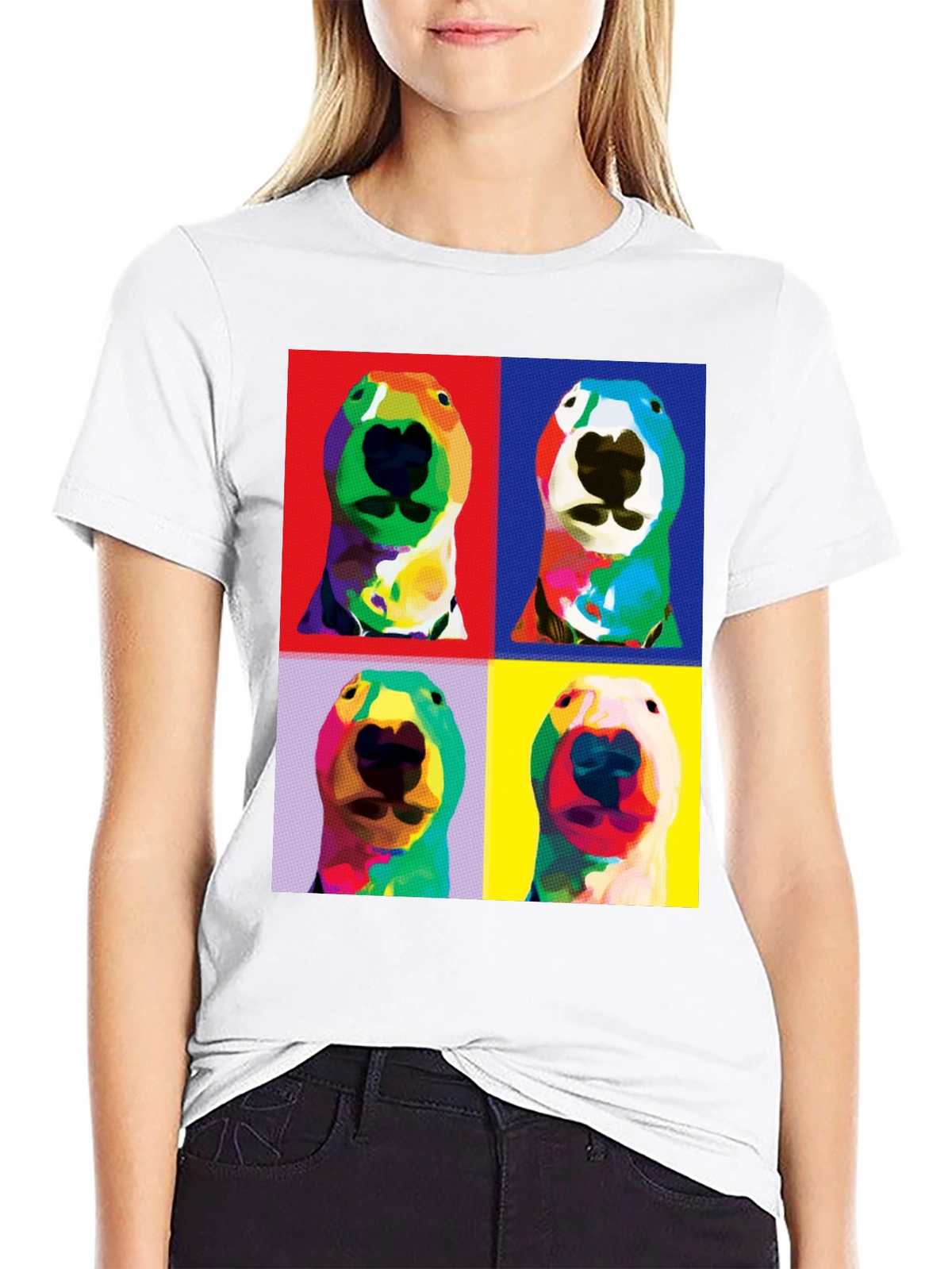 Pop Art Dog Portrait T-Shirt