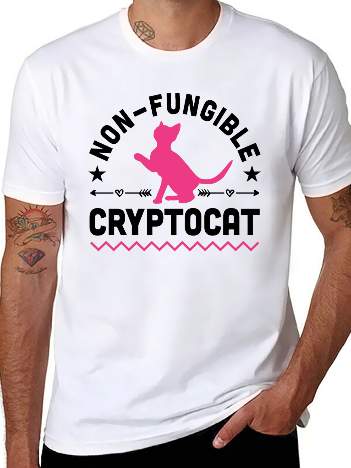 CryptoCat NFT T-Shirt - Non-Fungible Cat Design