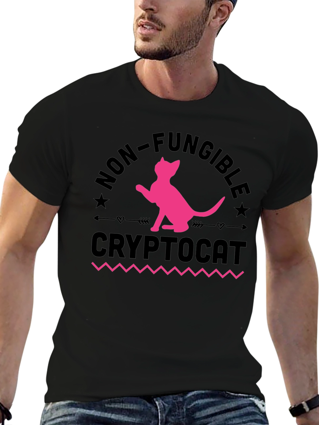 CryptoCat NFT T-Shirt - Non-Fungible Cat Design