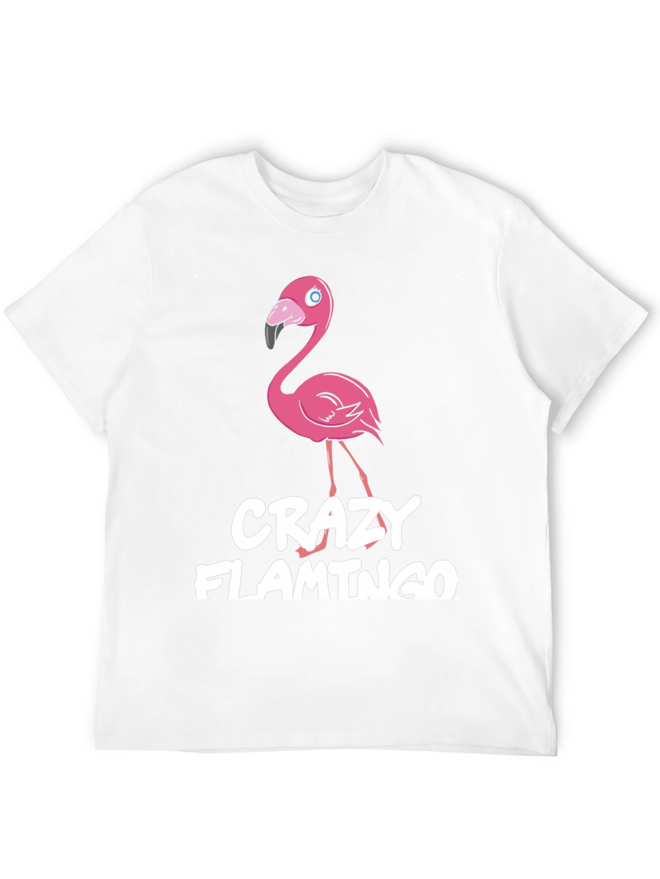 Crazy Flamingo Graphic Tee - Fun Novelty T-Shirt