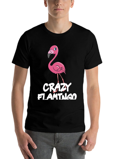 Crazy Flamingo Graphic Tee - Fun Novelty T-Shirt