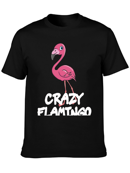 Crazy Flamingo Graphic Tee - Fun Novelty T-Shirt