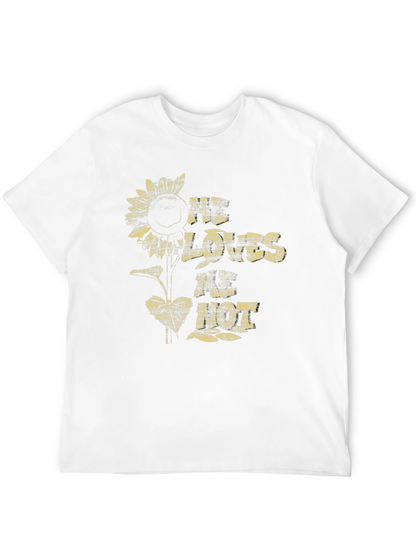 He Loves Me Not Sunflower Graphic T-Shirt
