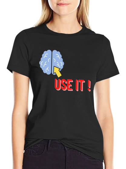 Use It! Brain Graphic Tee - Black