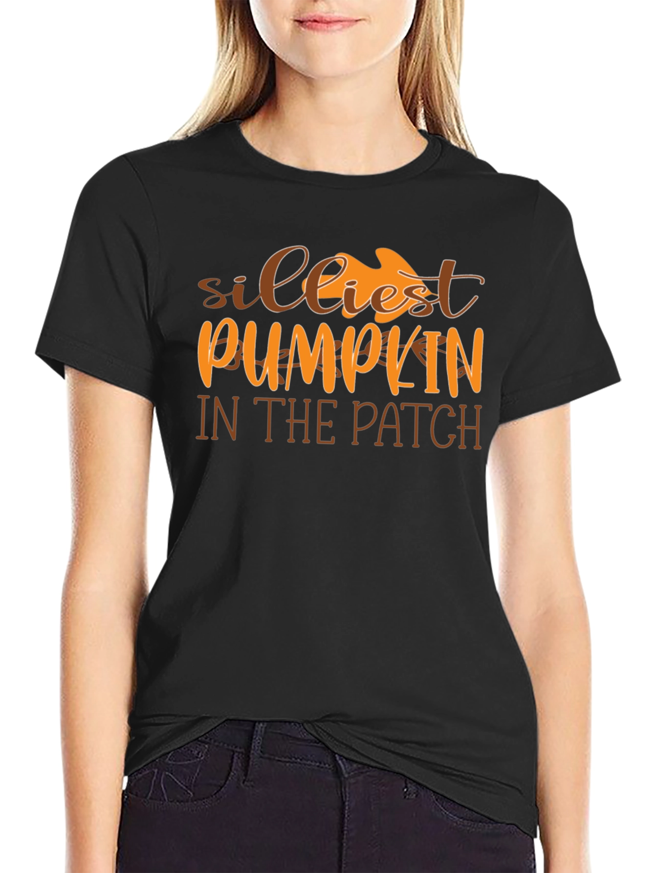 Silliest Pumpkin in the Patch Black Graphic Tee