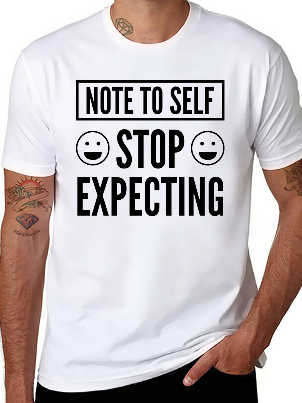 Note to Self Stop Expecting Graphic T-Shirt
