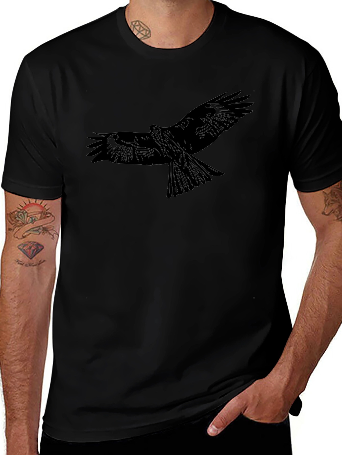 Black Eagle Graphic Tee - Stylish Mens Apparel