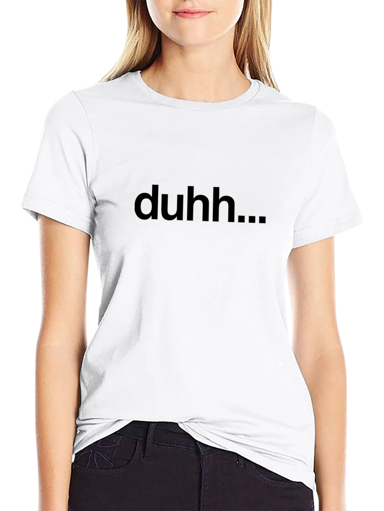 Duhh... Graphic Tee - Casual Black T-Shirt