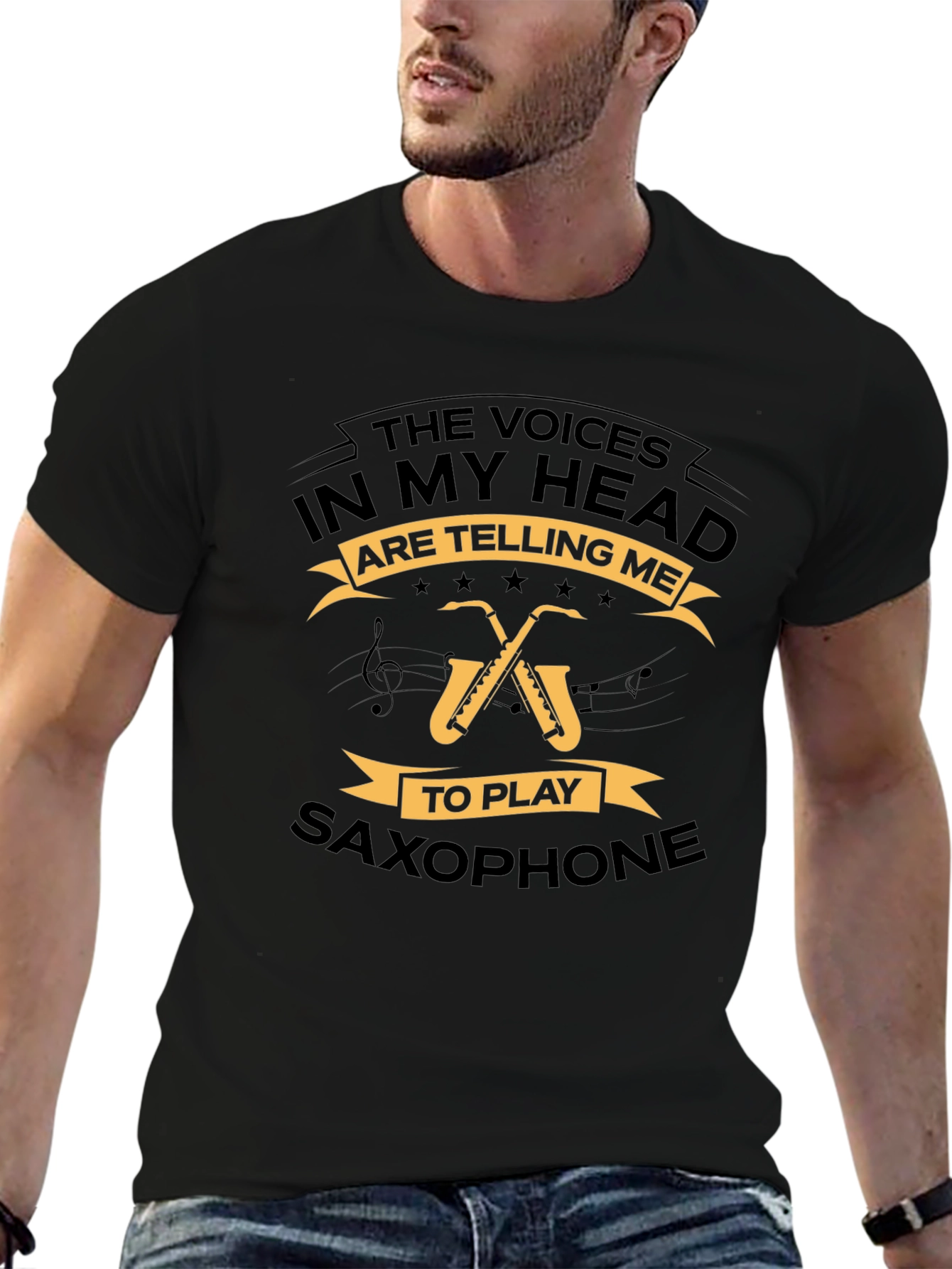 Saxophone T-Shirt - The Voices In My Head