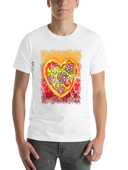 Pizza Heart Graphic Tee - Food Lovers T-Shirt