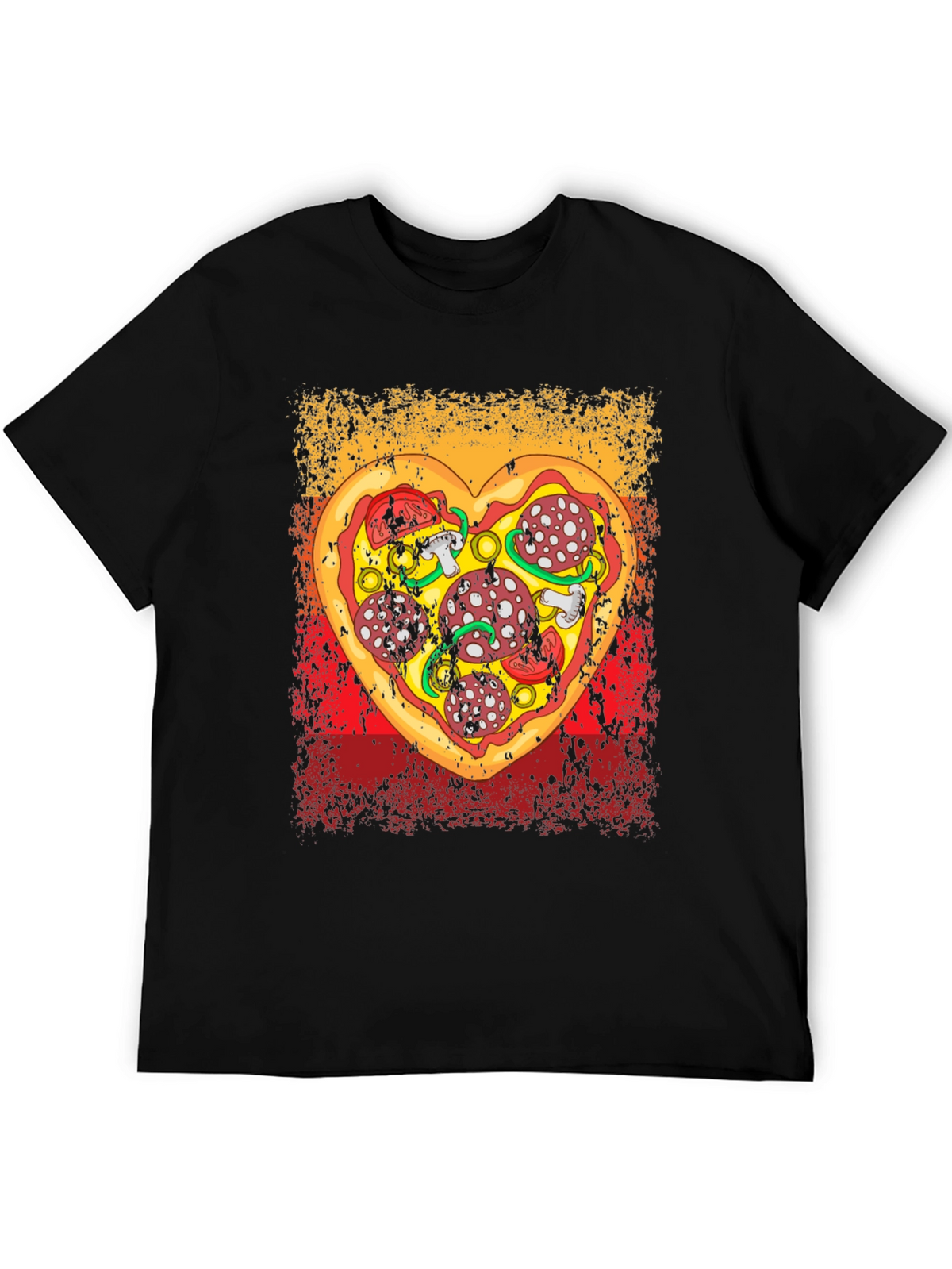 Pizza Heart Graphic Tee - Food Lovers T-Shirt