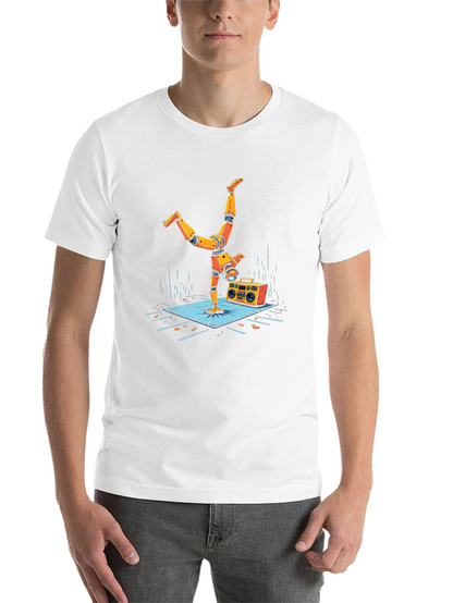 Robot Handstand Graphic Tee