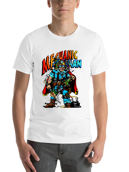 Mechanic Man Graphic T-Shirt - Cool Cartoon Design