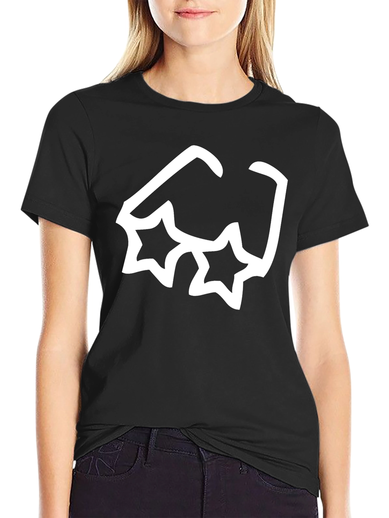 Cool Star Sunglasses Graphic Black T-Shirt