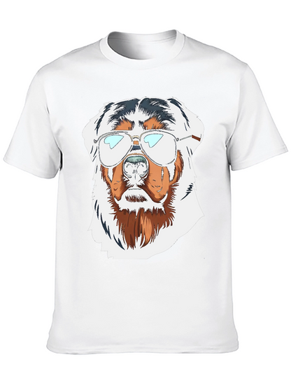 Cool Dog Graphic Tee - Black Cotton T-Shirt