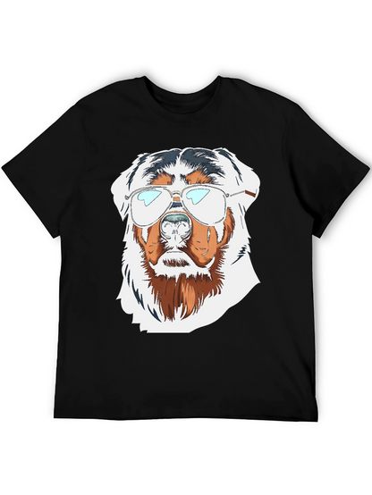 Cool Dog Graphic Tee - Black Cotton T-Shirt