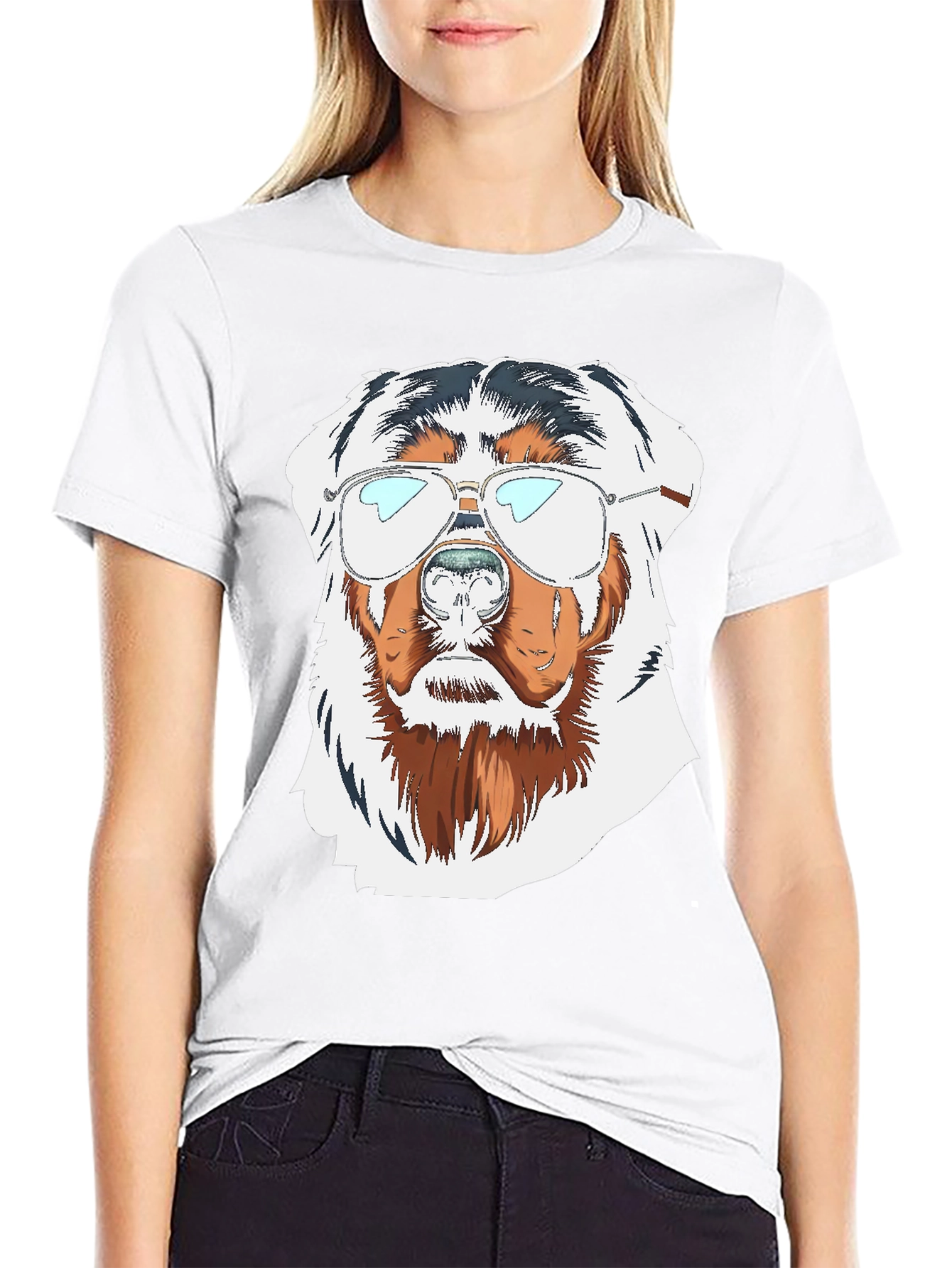 Cool Dog Graphic Tee - Black Cotton T-Shirt