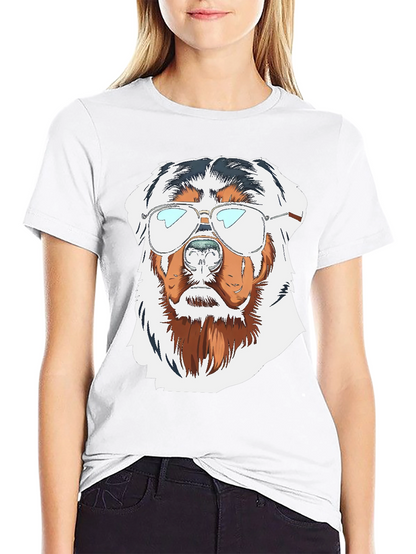 Cool Dog Graphic Tee - Black Cotton T-Shirt