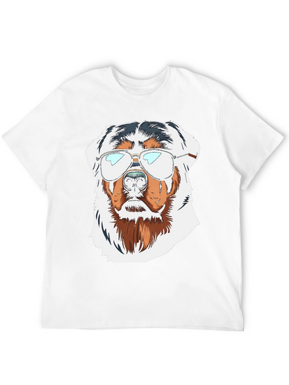 Cool Dog Graphic Tee - Black Cotton T-Shirt